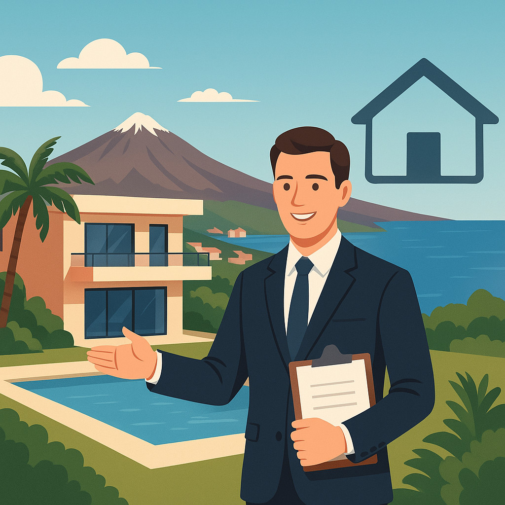 Professional real estate agent in Tenerife office
